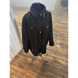 Michael kors mkblack/gold  quilted packable Jacket/coat hooded plus size 1xl